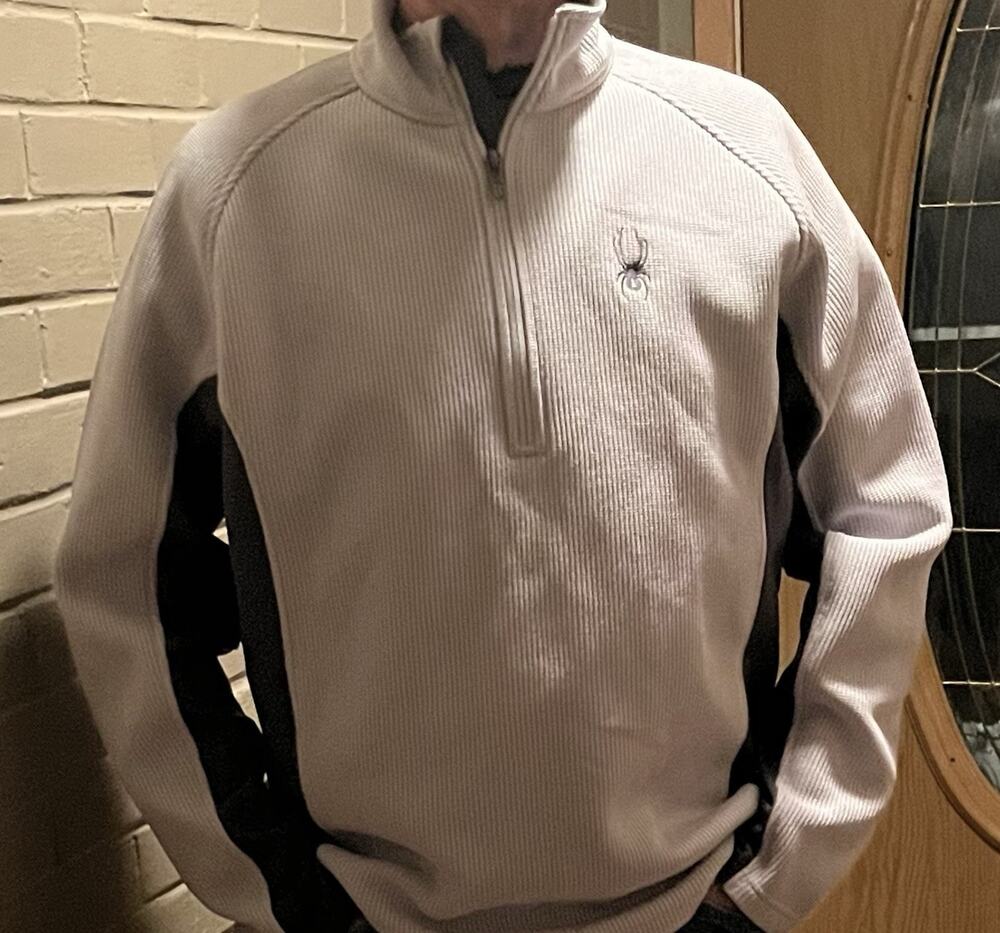 Spyder Outbound 1/4 Zip Jacket Mens Large Fleece Lined Pullover Gray